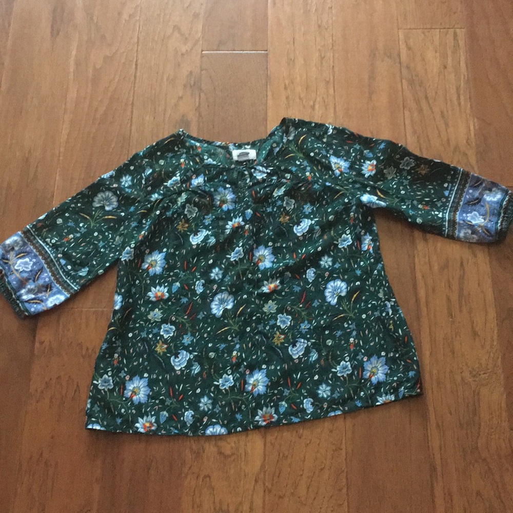 Floral green blouse